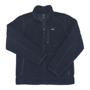 Teton Gravity Research Mens M 42" Fleece Jacket Full Zip Navy Blue